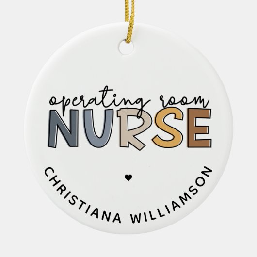 Benutzerdefinierter Operationssaal - Krankenversic Keramik Ornament (Vorne)