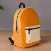 Benutzerdefinierter Orange Anfangsname Niedlich St Bedruckter Rucksack