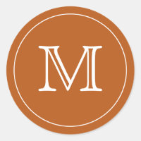 Benutzerdefinierter orANGE-weißer Monogramm-Letter