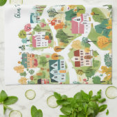 Benutzerdefinierter Ortsname Neues Zuhause-Geschen Geschirrtuch (Gefaltet)