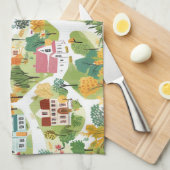 Benutzerdefinierter Ortsname Neues Zuhause-Geschen Geschirrtuch (Viertel Falte)