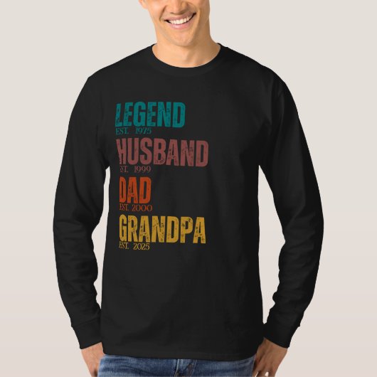 Benutzerdefinierter Osten. Jahr Legende Husband Va T-Shirt (Vorderseite)