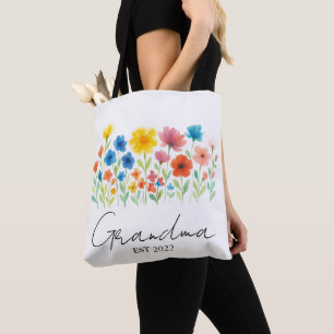 Benutzerdefinierter Osten. Jahr - Oma-Wildblume Tasche