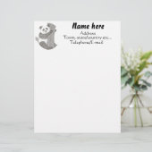 Benutzerdefinierter Panda Bär Briefkopf (Stehend Vorderseite)