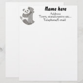 Benutzerdefinierter Panda Bär Briefkopf (Vorne/Hinten)