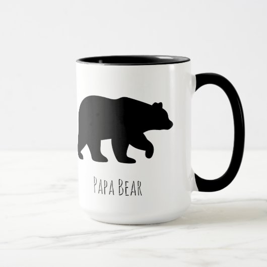 Benutzerdefinierter Papa Bär Kaffee Tasse (Rechts)