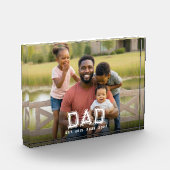 Benutzerdefinierter Papa Established Modern Bold W Fotoblock (Links)
