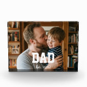 Benutzerdefinierter Papa Established Moderner Fett Fotoblock (Vorderseite)