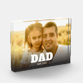 Benutzerdefinierter Papa Established Moderner Fett Fotoblock (Links)