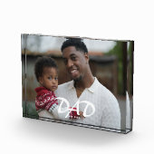 Benutzerdefinierter Papa Etabliert Modern Bold Fotoblock (Rechts)