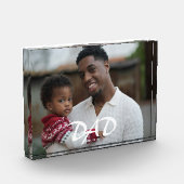 Benutzerdefinierter Papa Etabliert Modern Bold Fotoblock (Links)