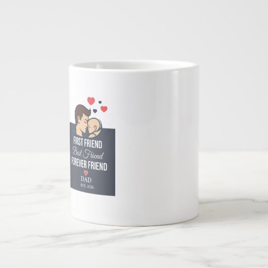Benutzerdefinierter Papa-Kaffeebecher Jumbo-Tasse (Vorderseite)