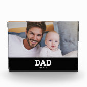 Benutzerdefinierter Papa Modern Etabliert Fotoblock (Vorderseite)