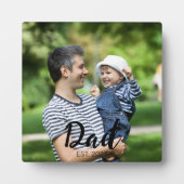 Benutzerdefinierter Papa Modernes Skript Foto Fotoplatte (Vorderseite)