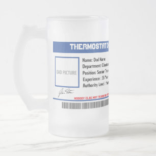 Benutzerdefinierter Papa-Thermostat-Aufsicht-Beche Mattglas Bierglas