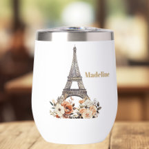 Benutzerdefinierter Paris Eiffelturm Schöne Blumen