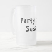 Benutzerdefinierter Partynamen-Zitat Mattglas Bierglas (Vorderseite Links)