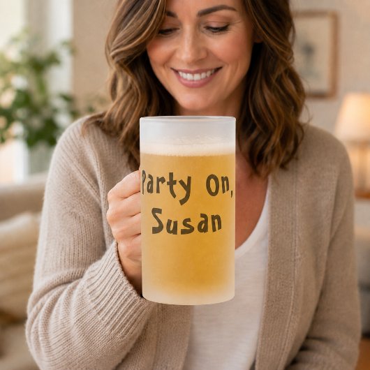 Benutzerdefinierter Partynamen-Zitat Mattglas Bierglas