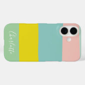 Benutzerdefinierter Pastellfarbblock Modernes Mini Case-Mate iPhone Hülle (Rückseite (Horizontal))