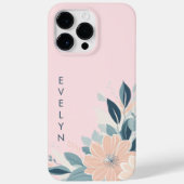 Benutzerdefinierter pastellfarbener Blumenrahmen F Case-Mate iPhone Hülle (Rückseite)