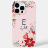 Benutzerdefinierter pastellfarbener Blumenrahmen F Case-Mate iPhone Hülle (Rückseite)