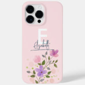 Benutzerdefinierter pastellfarbener Blumenrahmen F Case-Mate iPhone Hülle (Rückseite)