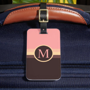 Benutzerdefinierter pastellrosa, gelb-brauner Farb Gepäckanhänger