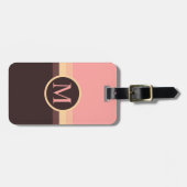Benutzerdefinierter pastellrosa, gelb-brauner Farb Gepäckanhänger (Vorderseite horizontal)