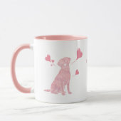 Benutzerdefinierter Pastellrosa Labrador Retriever Tasse (Links)