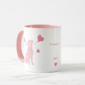 Benutzerdefinierter Pastellrosa Labrador Retriever Tasse (Vorderseite Links)