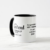 Benutzerdefinierter Pastor IT'S REVEREND ACTUALLY Tasse (Vorderseite Links)