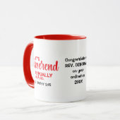 Benutzerdefinierter Pastor IT'S REVEREND ACTUALLY Tasse (Vorderseite Links)