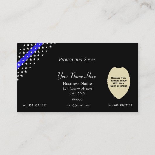 Benutzerdefinierter Patch und Abzeichen für Thin B Visitenkarte (Vorderseite)