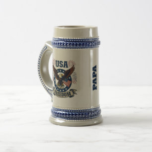 Benutzerdefinierter patriotischer amerikanischer A Bierglas