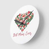 Benutzerdefinierter Personalisierter, bester Mum-E Runde Wanduhr (Winkel)
