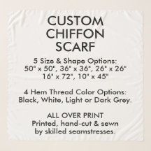 Benutzerdefinierter Personalisierter CHIFFON-SCARF