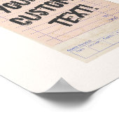 Benutzerdefinierter personalisierter Gastcheck Poster (Ecke)
