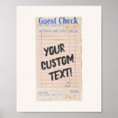 Benutzerdefinierter personalisierter Gastcheck Poster (Vorne)