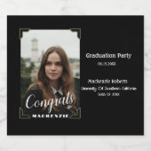 Benutzerdefinierter Personalisierter Name, Foto Gr Bierflaschenetikett (Einzelnes Label)