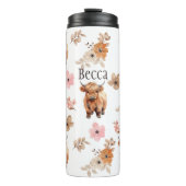 Benutzerdefinierter Personalisierter Name Highland Thermosbecher (Vorderseite)