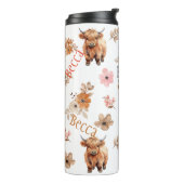 Benutzerdefinierter Personalisierter Name Highland Thermosbecher (Nach links gedreht)