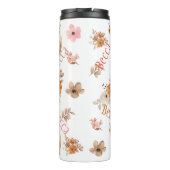 Benutzerdefinierter Personalisierter Name Highland Thermosbecher (Rückseite)