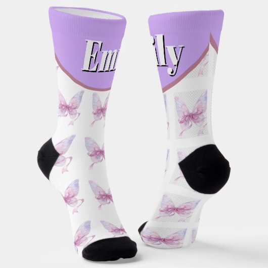 benutzerdefinierter & personalisierter Name mit Bo Socken (Gewinkelt)