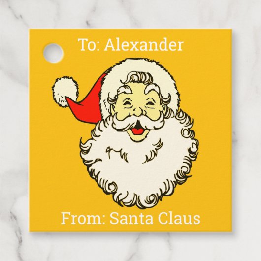 Benutzerdefinierter Personalisierter Name Orange S Geschenkanhänger (Vorderseite)