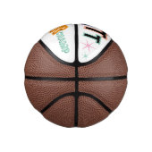 Benutzerdefinierter personalisierter Name und Text Mini Basketball (Rechts)