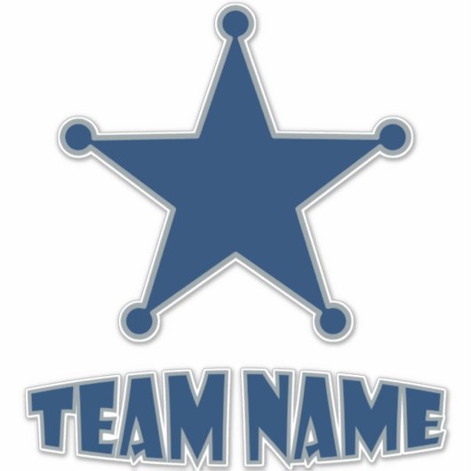 Benutzerdefinierter Personalisierter Star Aufkleber (Vorderseite)