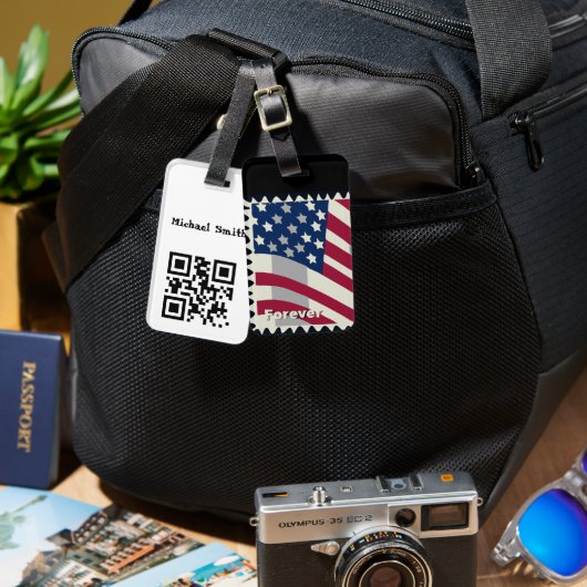 Benutzerdefinierter personalisierter Strichcode,US Gepäckanhänger (Vorderseite & Rückseite)