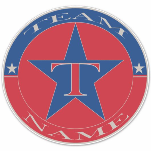 Benutzerdefinierter Personalisierter Teamname Aufkleber (Vorderseite)