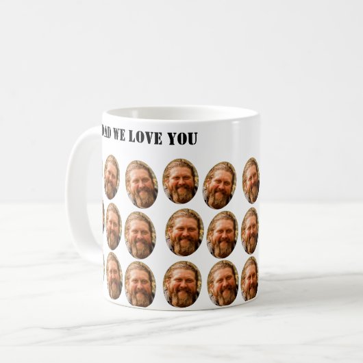 Benutzerdefinierter Personalisierter Text mit Bild Kaffeetasse (Vorderseite Links)