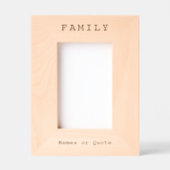 Benutzerdefinierter Personalisierter Text mit vert Geätzte Rahmen (Vorderseite)